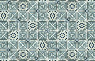 Blue and white fabric design pattern vector