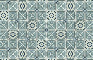 Blue and white fabric design pattern vector