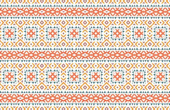 sin costura étnico vistoso textil tela diseño modelo vector