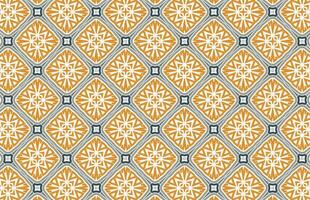 Yellow and gray tribal textile fabric pattern vector