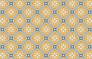 Yellow and gray tribal textile fabric pattern vector