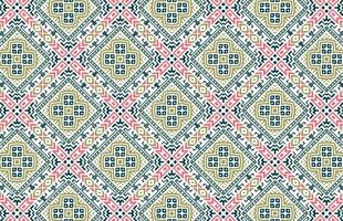 Colorful squre fabric design pattern vector