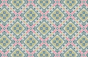 Colorful squre fabric design pattern vector