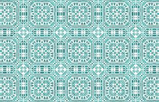 Blue color old tile design pattern vector