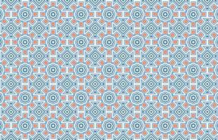 Blue and orange color fabric design pattern vector