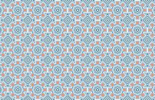 Blue and orange color fabric design pattern vector