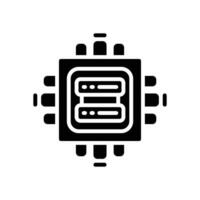 processor icon. vector glyph icon for your website, mobile, presentation, and logo design.