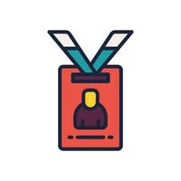 id card icon. vector filled color icon for your website, mobile, presentation, and logo design.