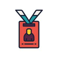 id card icon. vector filled color icon for your website, mobile, presentation, and logo design.