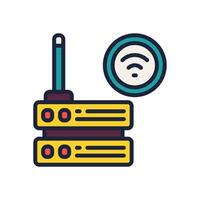 online server icon. vector filled color icon for your website, mobile, presentation, and logo design.