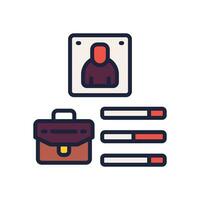 employee skill icon. vector filled color icon for your website, mobile, presentation, and logo design.