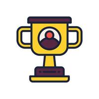 trophy icon. vector filled color icon for your website, mobile, presentation, and logo design.