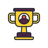 trophy icon. vector filled color icon for your website, mobile, presentation, and logo design.