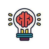 idea icon. vector filled color icon for your website, mobile, presentation, and logo design.