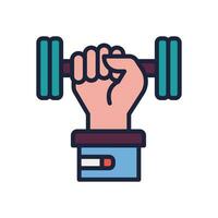 exercise icon. vector filled color icon for your website, mobile, presentation, and logo design.