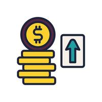 profit icon. vector filled color icon for your website, mobile, presentation, and logo design.