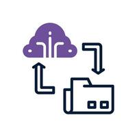 cloud backup icon. vector dual tone icon for your website, mobile, presentation, and logo design.