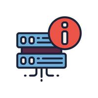 server info icon. vector filled color icon for your website, mobile, presentation, and logo design.