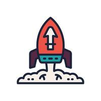 rocket icon. vector dual tone icon for your website, mobile, presentation, and logo design.