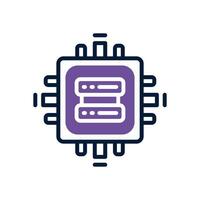 processor icon. vector dual tone icon for your website, mobile, presentation, and logo design.