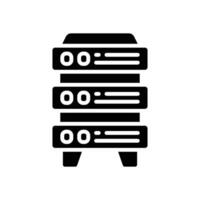 server icon. vector glyph icon for your website, mobile, presentation, and logo design.