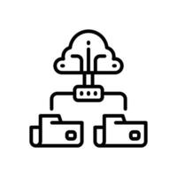 cloud data icon. vector line icon for your website, mobile, presentation, and logo design.