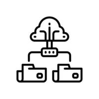 cloud data icon. vector line icon for your website, mobile, presentation, and logo design.