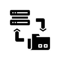 backup icon. vector glyph icon for your website, mobile, presentation, and logo design.