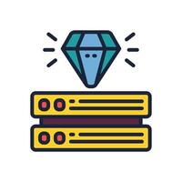 server premium icon. vector filled color icon for your website, mobile, presentation, and logo design.