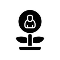 growth icon. vector glyph icon for your website, mobile, presentation, and logo design.
