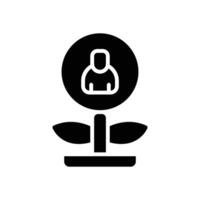 growth icon. vector glyph icon for your website, mobile, presentation, and logo design.