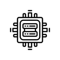 processor icon. vector line icon for your website, mobile, presentation, and logo design.