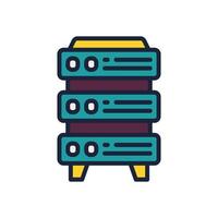 server icon. vector filled color icon for your website, mobile, presentation, and logo design.