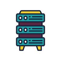 server icon. vector filled color icon for your website, mobile, presentation, and logo design.