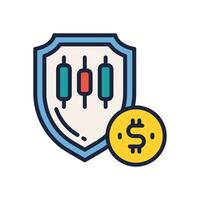 secure trading icon. vector filled color icon for your website, mobile, presentation, and logo design.