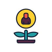 growth icon. vector filled color icon for your website, mobile, presentation, and logo design.