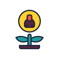 growth icon. vector filled color icon for your website, mobile, presentation, and logo design.