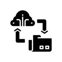 cloud backup icon. vector glyph icon for your website, mobile, presentation, and logo design.