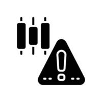 trading risk icon. vector glyph icon for your website, mobile, presentation, and logo design.