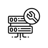 server setting icon. vector line icon for your website, mobile, presentation, and logo design.