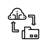 cloud backup icon. vector line icon for your website, mobile, presentation, and logo design.