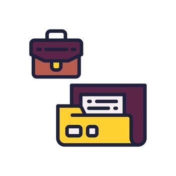 work file icon. vector filled color icon for your website, mobile, presentation, and logo design.