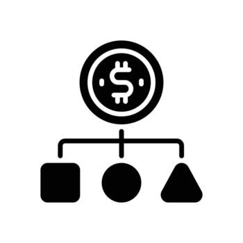 diversification icon. vector glyph icon for your website, mobile, presentation, and logo design.