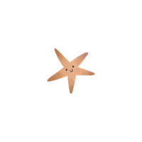 Sea pink star illustration. Cute simple cartoon character png