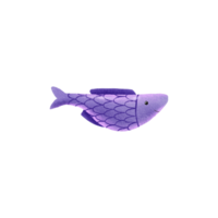 Hand drawn illustration of sea purple fish. Character from the underwater world. Marine and freshwater fish. Children's illustration. Decorative colored fish, flat fish design png