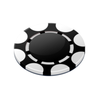 Black poker chip, a token png