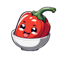 ai genererad paprika illustration, röd paprika uttryck png