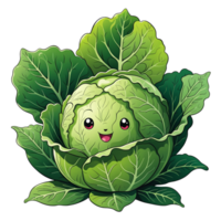 AI generated illustration of mustard greens, vegetable characters png