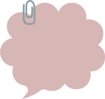 Colorful pastel pink color speech bubble balloon with quotation marks, icon sticker memo keyword planner text box banner, flat png transparent element design