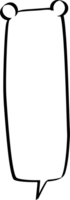 oso animal mascota negro y blanco habla burbuja globo, icono pegatina memorándum palabra clave planificador texto caja bandera, plano png transparente elemento diseño